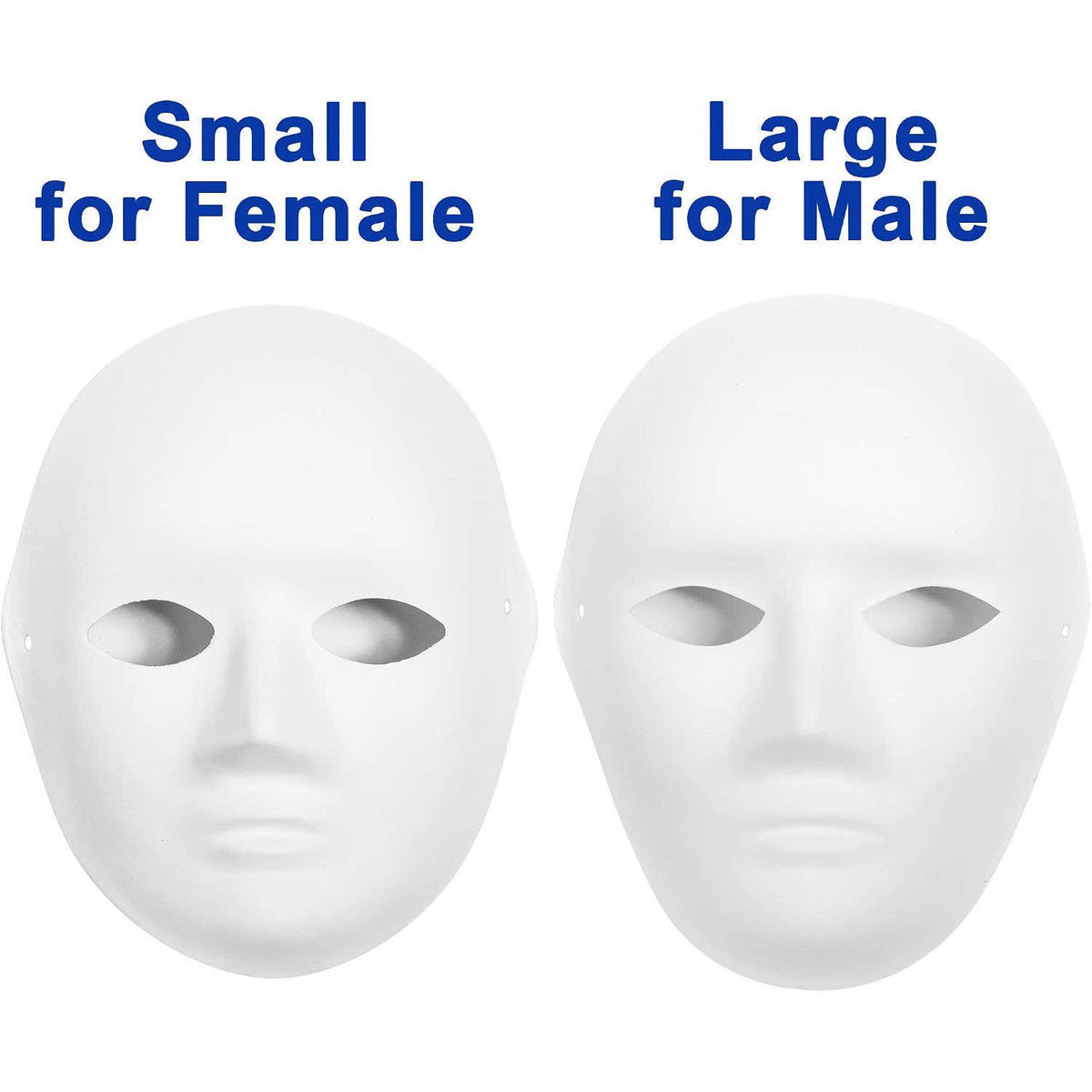 14-Pack Unpainted Papier-Mâché Face Masks for Costume Parties, DIY Crafts & Group Art Projects | Thomler