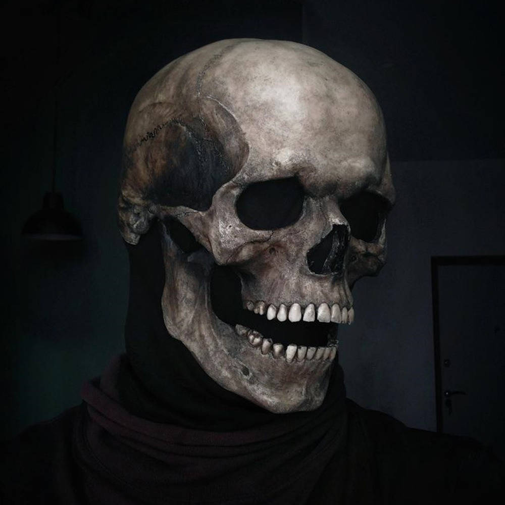 Full-Head Skull Mask with Articulated Jaw for Halloween Parties & Cosplay | Thomler