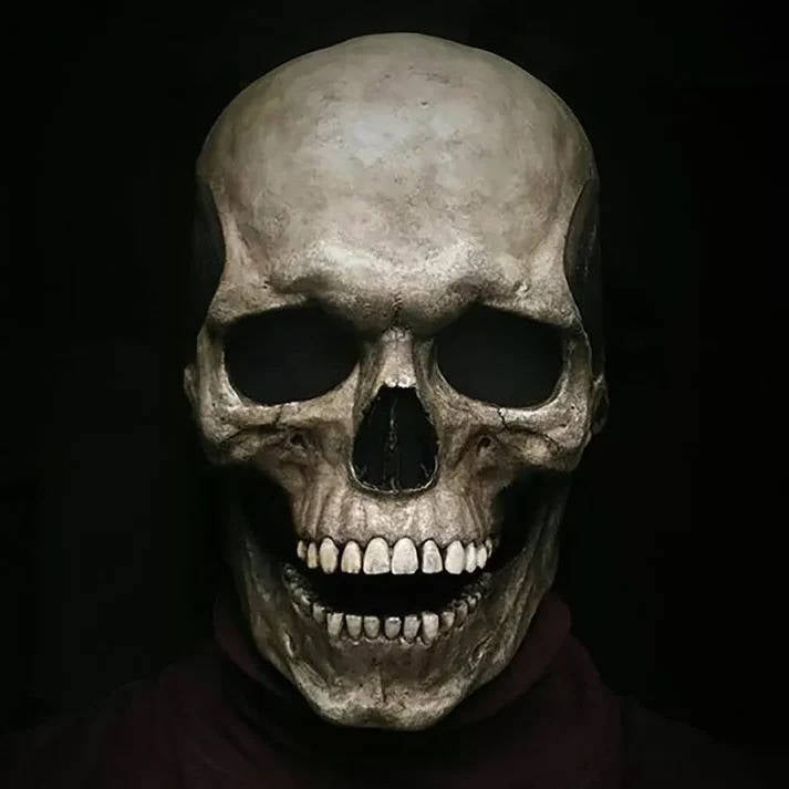 Full-Head Skull Mask with Articulated Jaw for Halloween Parties & Cosplay | Thomler
