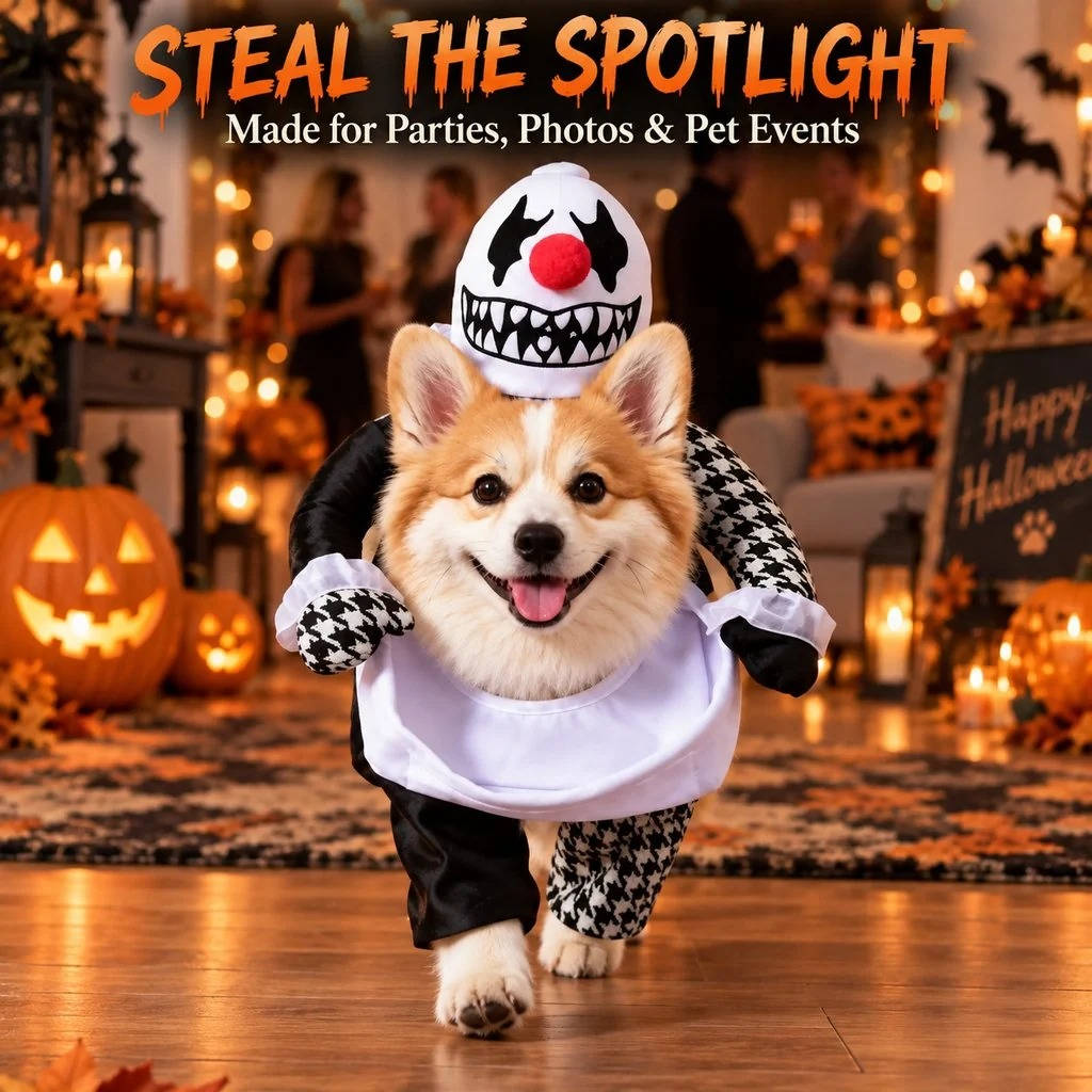 Pet Costume with Padded Fake Arms – 3D Walking Illusion for Dogs & Cats – Halloween Party Outfit | Thomler