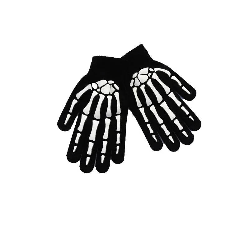 Hooded Reaper Costume with Light-Up Eyes & Glowing Skeleton Gloves for Halloween | Thomler