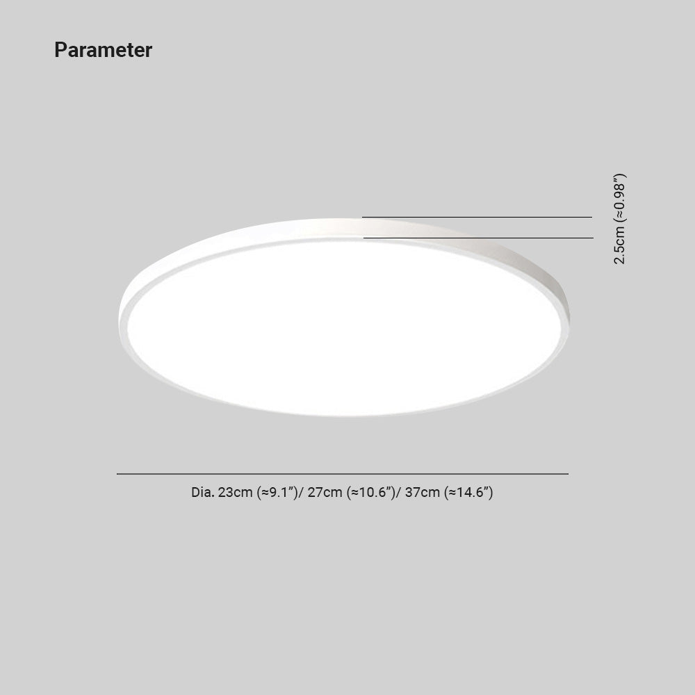 Ultra-Slim Round LED Ceiling Light for Bathrooms & Bedrooms – 9-15 in Flush Mount | Thomler