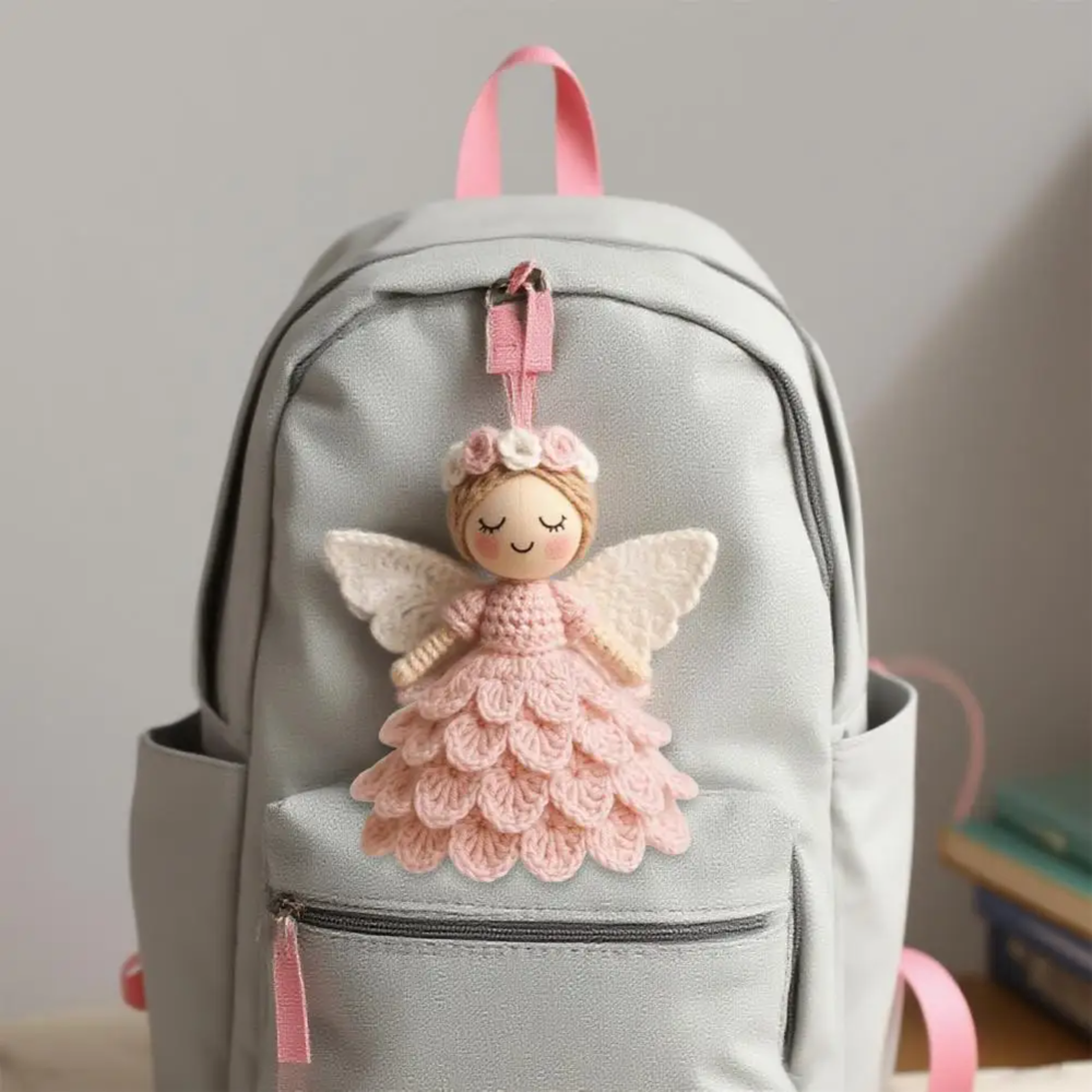 DIY Crochet Angel Craft Kit – Complete Beginner-Friendly Holiday Ornament Project with Yarn, Hook & Accessories for Christmas Decor & Gifts | Thomler