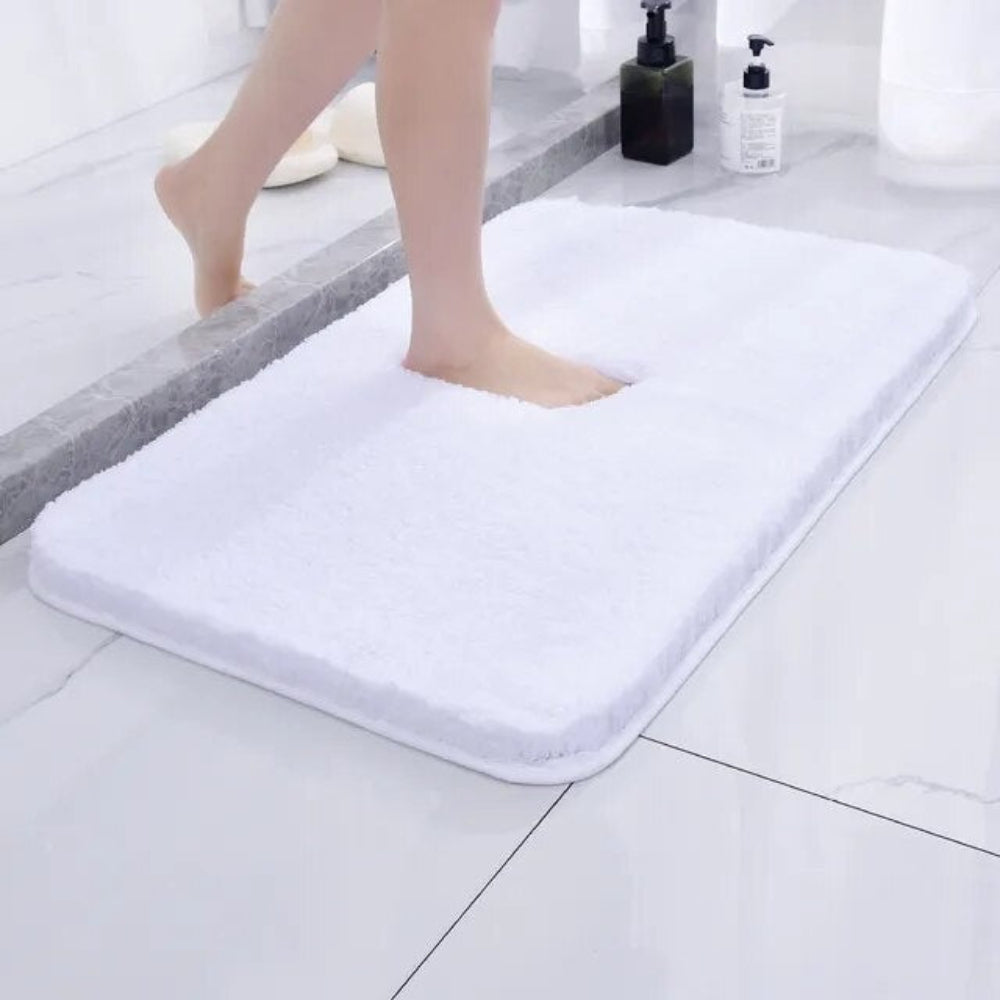Plush Microfiber Bath Mat with Non-Slip Rubber Backing for Bathroom Shower – Ultra Absorbent Shag Rug for Wet Floors | Thomler