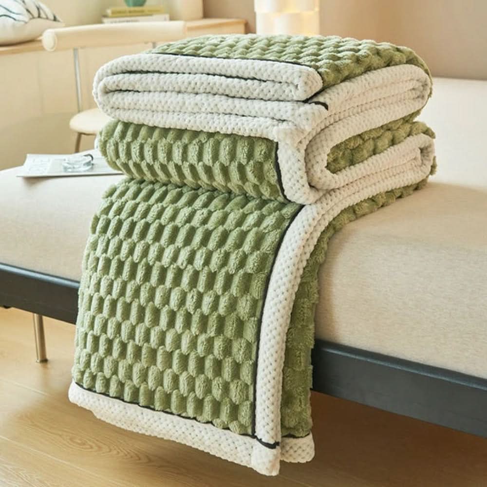 Plush Sherpa Fleece Throw Blanket – Ultra-Soft Textured Cuddle Layer for Couch, Bed & Travel | Thomler