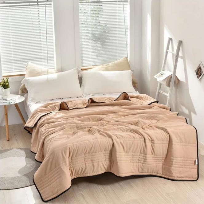Temperature Regulating Throw Blanket – Lightweight Breathable Cooling Bedding for Hot Sleepers & Night Sweats – Moisture Wicking Soft Fabric | Thomler