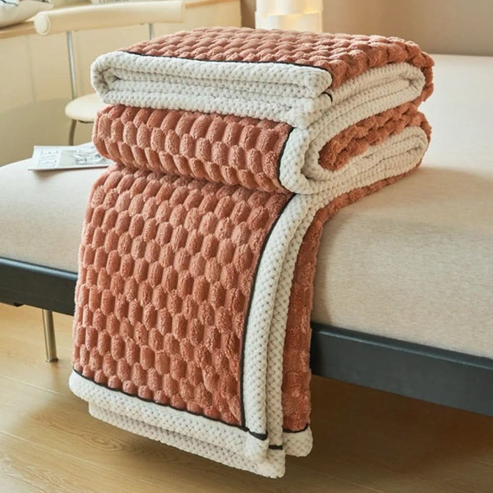 Plush Sherpa Fleece Throw Blanket – Ultra-Soft Textured Cuddle Layer for Couch, Bed & Travel | Thomler