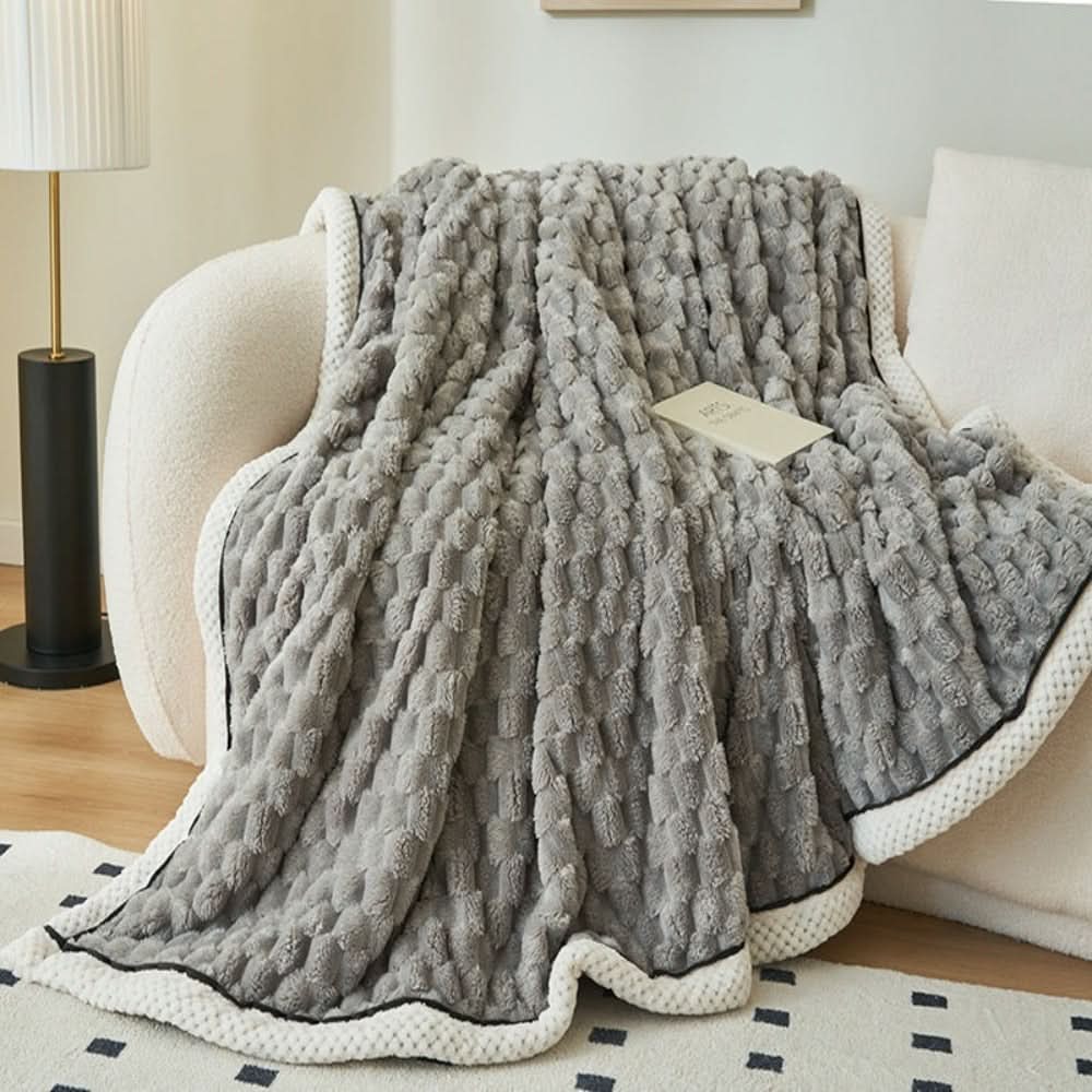 Plush Sherpa Fleece Throw Blanket – Ultra-Soft Textured Cuddle Layer for Couch, Bed & Travel | Thomler