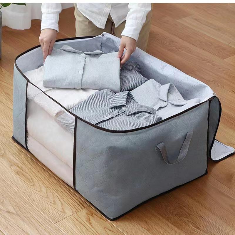 Foldable Garment Organizer with Clear Window & Handles for Closet Bedroom Dorm Storage Large Capacity Space Saver Bin | Thomler