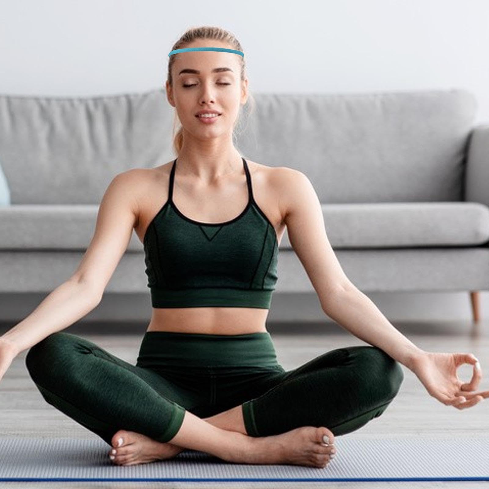 Stretchy Non-Slip Athletic Headbands for Women — 4-Pack Workout Hair Bands for Running, Yoga, Gym | Thomler