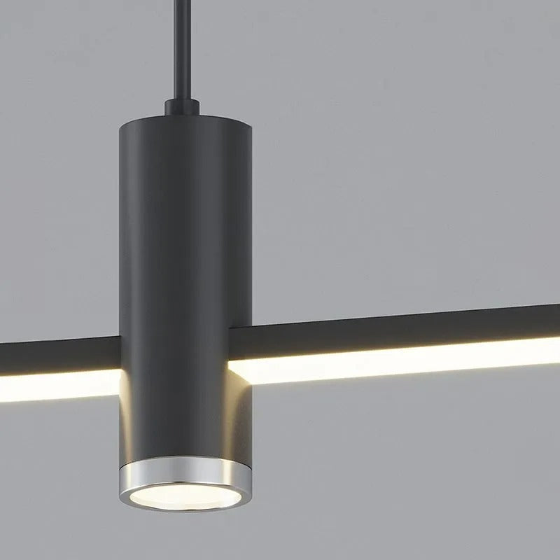 Industrial Bar Spotlight Fixture for Dining & Kitchen Islands | Adjustable Hanging Track Luminaire | Thomler
