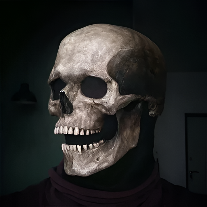 Articulated Human Skeleton Mask Full Head Latex Skull with Moving Jaw for Costume Parties Cosplay Horror Events Haunted Houses Adults Unisex | Thomler