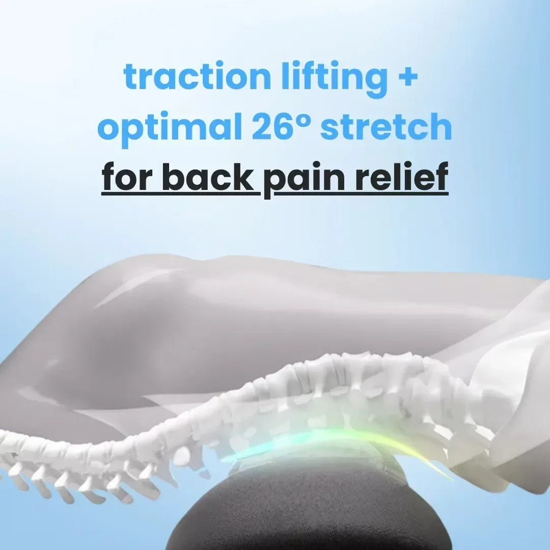 Lumbar Support Cushion with Heat & Vibration Therapy for Lower Back Pain, Sciatica Relief & Spine Alignment at Home or Office | Thomler