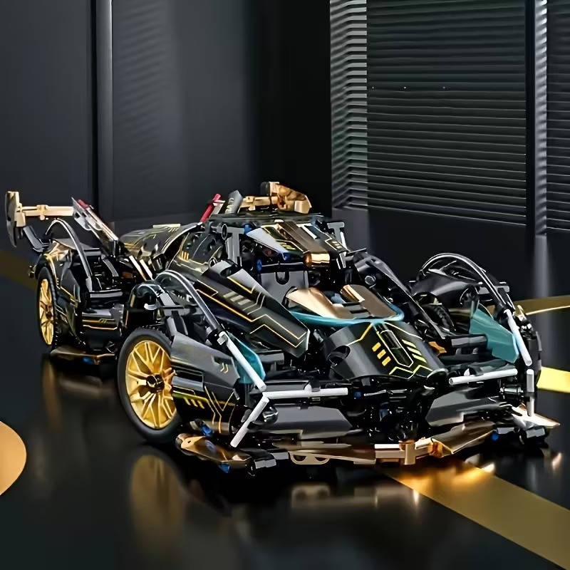 1690-Piece Supercar Construction Kit – Functional Steering, Suspension & Opening Panels | Thomler