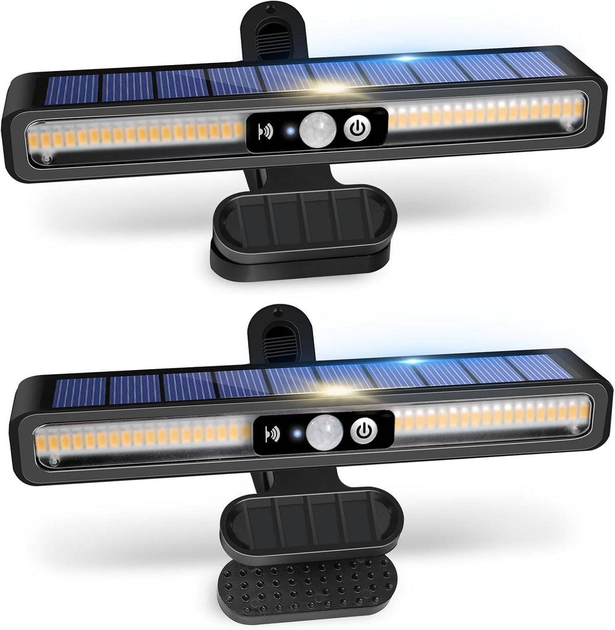 Motion-Activated Solar Clip Light for Fences, Decks & Sheds – 36 LED, IP55 Weatherproof, 2-Pack | Thomler