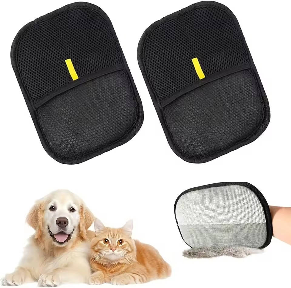 Dual-Sided Grooming Mitt for Dogs & Cats – 2-Pack Fur Collector for Upholstery & Clothing | Thomler