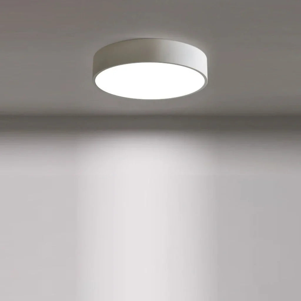 Flush-Mount LED Disc Ceiling Fixture with Metal Housing – Modern Ambient Overhead Lighting for Home | Thomler