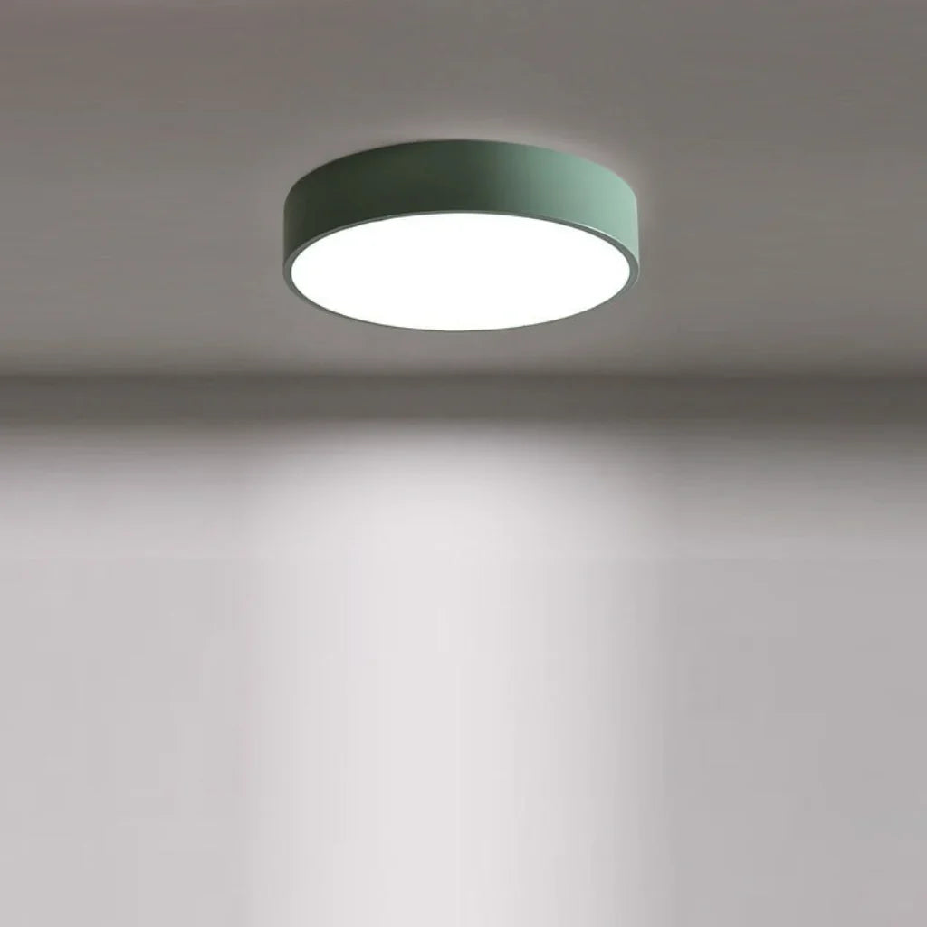 Flush-Mount LED Disc Ceiling Fixture with Metal Housing – Modern Ambient Overhead Lighting for Home | Thomler