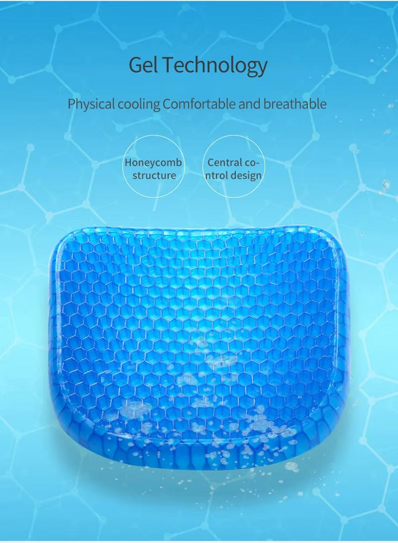 Orthopedic Gel Seat Cushion for Tailbone and Lower Back Relief – Pressure Reducing Support Pad for Office Chairs, Car Seats & Wheelchairs | Thomler