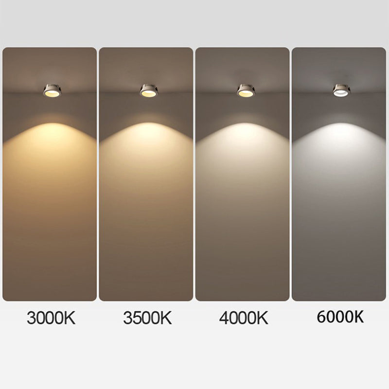 Swivel-Head LED Ceiling Spotlight in Aluminum Housing with Flush-Mount Design for Bedrooms, Kitchens & Hallways | Thomler
