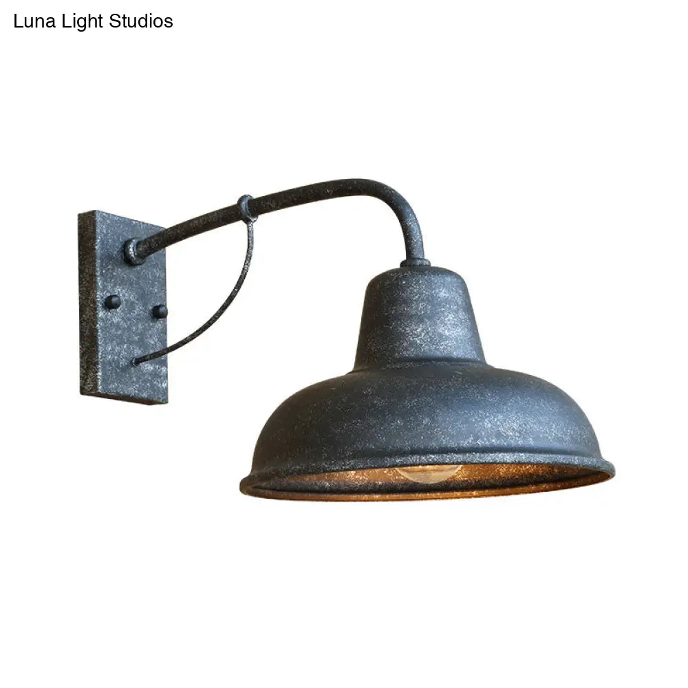 Metal Dome Outdoor Wall Sconce Light for Porch, Patio & Entryway | Rust-Resistant Exterior Fixture | Industrial Farmhouse Design | Thomler