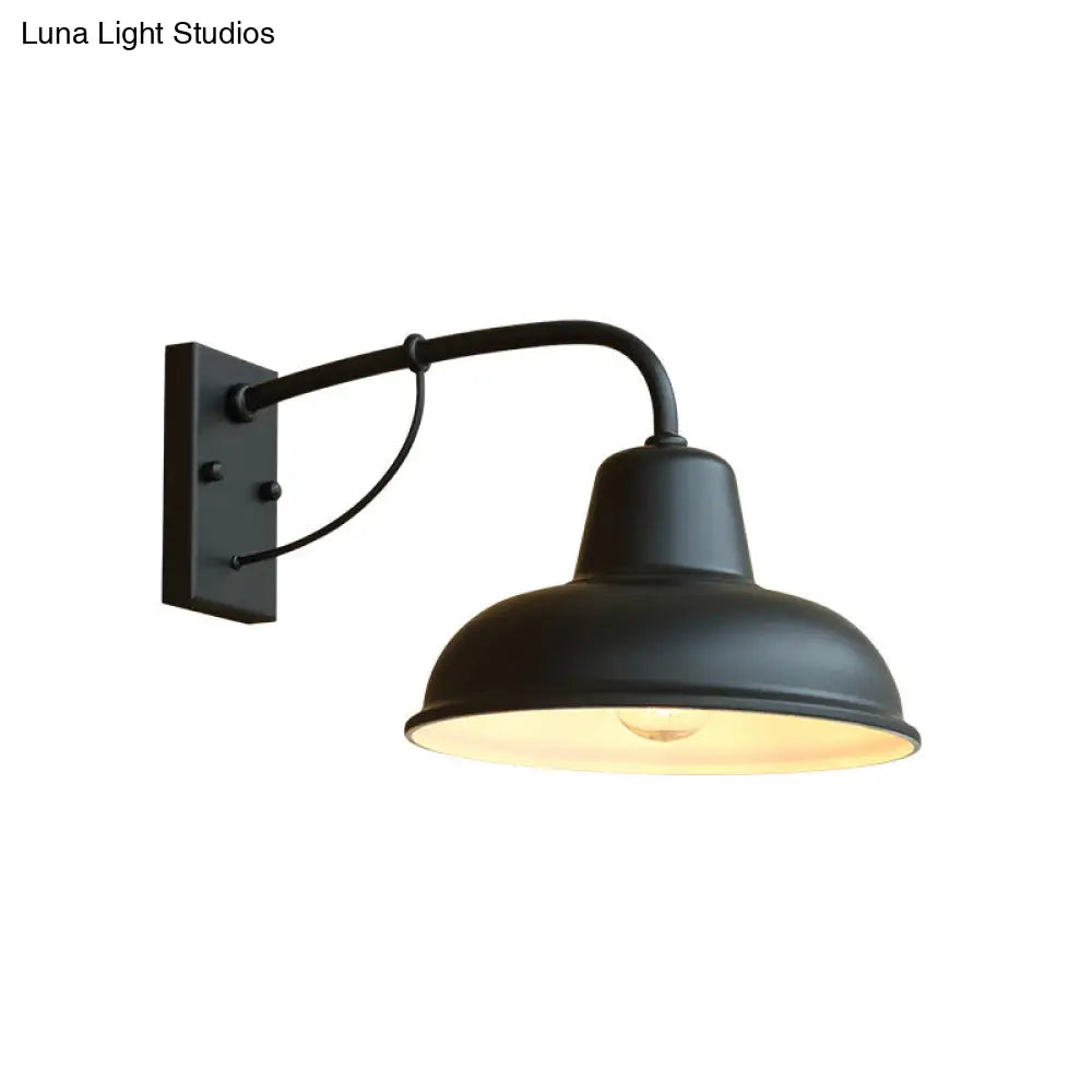Metal Dome Outdoor Wall Sconce Light for Porch, Patio & Entryway | Rust-Resistant Exterior Fixture | Industrial Farmhouse Design | Thomler