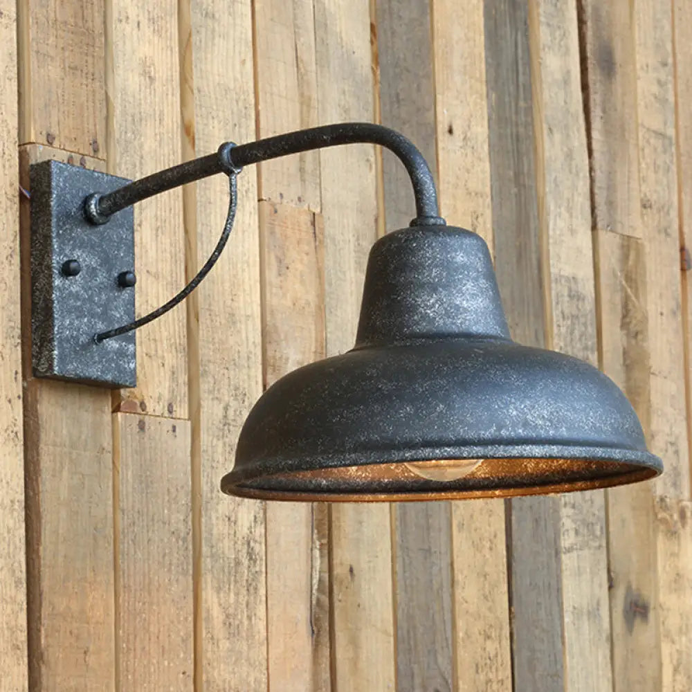 Metal Dome Outdoor Wall Sconce Light for Porch, Patio & Entryway | Rust-Resistant Exterior Fixture | Industrial Farmhouse Design | Thomler