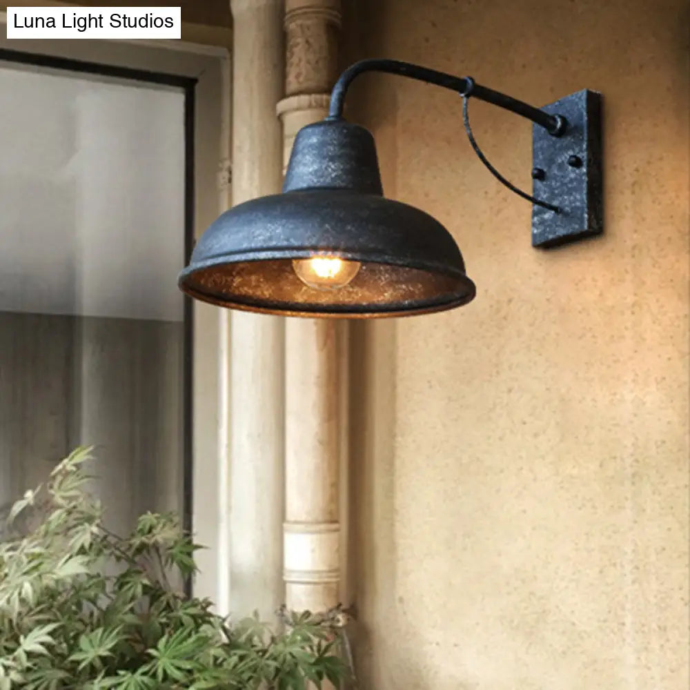 Metal Dome Outdoor Wall Sconce Light for Porch, Patio & Entryway | Rust-Resistant Exterior Fixture | Industrial Farmhouse Design | Thomler