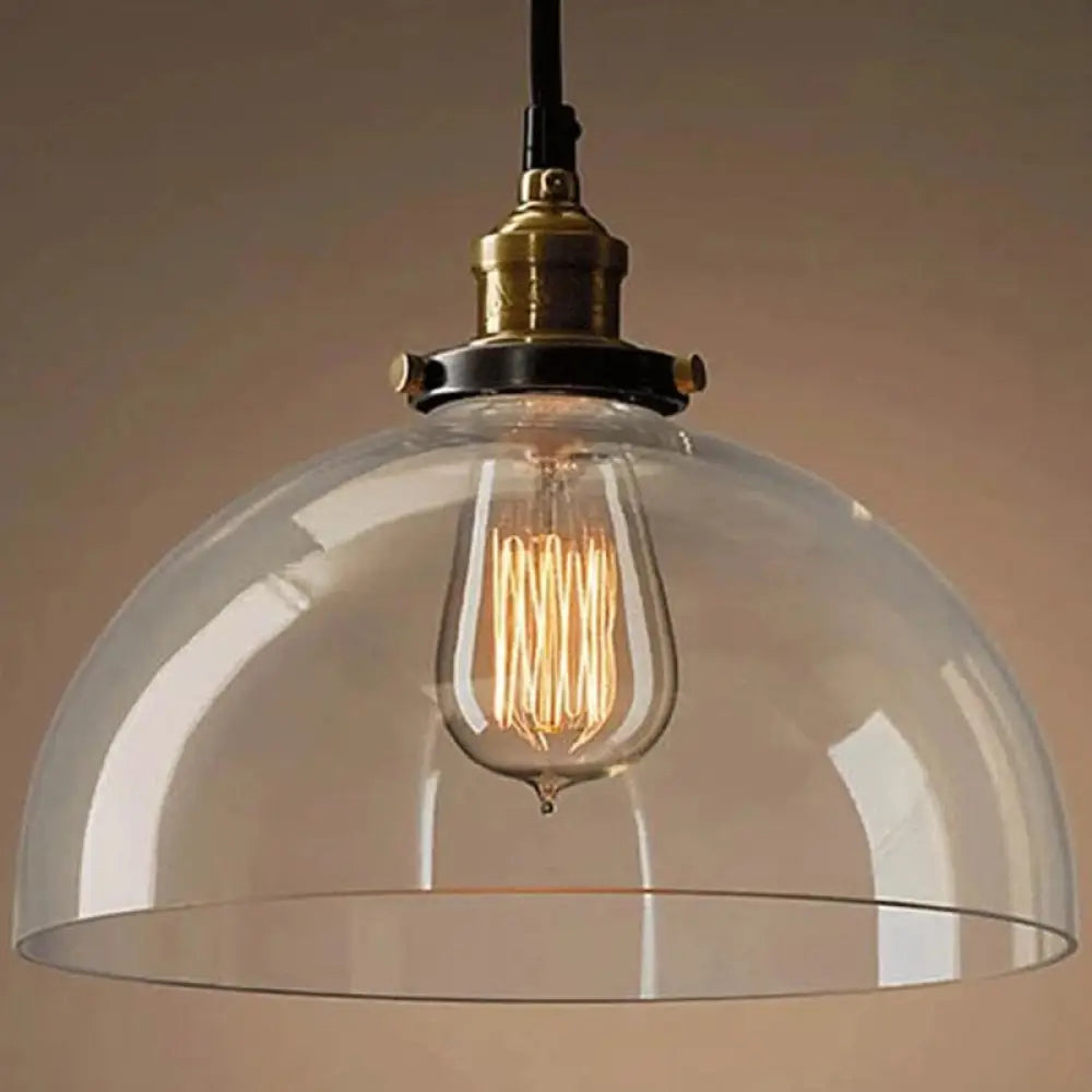 Adjustable Wall Sconce with Clear Glass & Brass-Black Finish – Industrial Metal Light for Kitchen, Hallway & Bedroom | Thomler