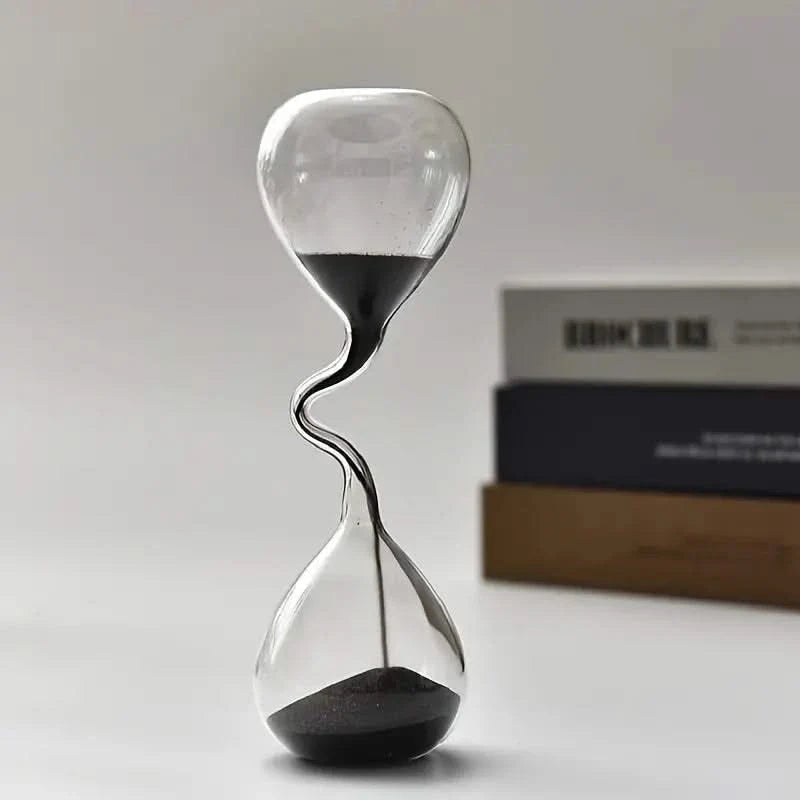 Flowing Sand Timer with Spiral Glass Design – Decorative Desktop Hourglass for Office & Living Room | Thomler