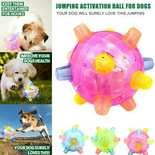 Motion-Activated Dog Toy Ball with LED Lights and Sounds for Indoor Play and Exercise | Thomler