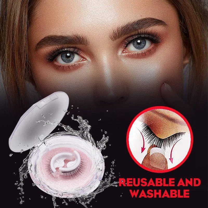 Stick-On False Lashes Reusable No Glue Fake Eyelashes Self-Adhesive Strip Lashes Natural Look Washable Falsies for Everyday | Thomler