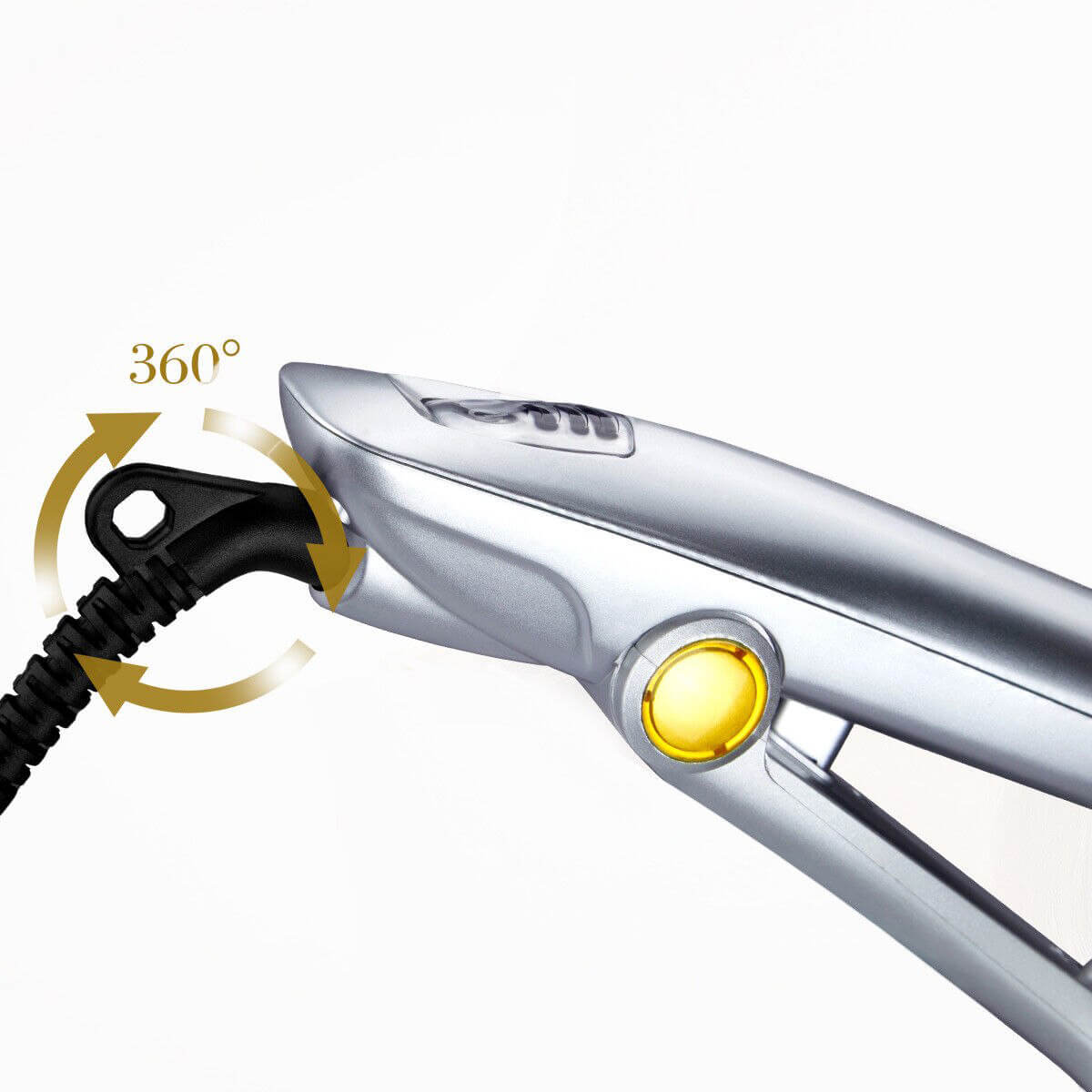 Dual-Action Rotating Hair Styling Tool – Curls & Straightens Wet or Dry Hair with Ceramic Barrel & Ionic Bristles for Salon Blowouts at Home | Thomler