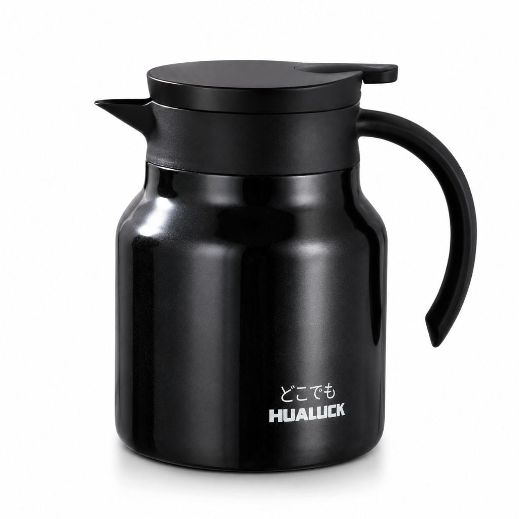 Vacuum Insulated Tea Carafe 27 oz with Removable Infuser – Double-Wall Stainless Steel Hot & Cold Beverage Server for Loose Leaf Tea Coffee | Thomler