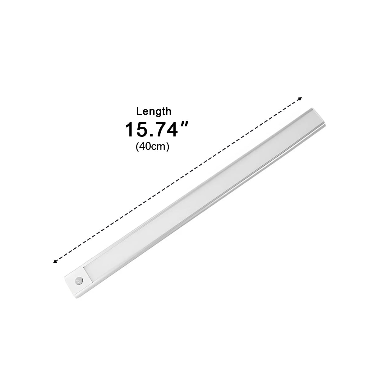 Cabinet Light Aluminium 60.0 cm Motion Sensor USB Rechargeable Kitchen Wardrobe Under Cabinet LED Strip Lighting | Thomler