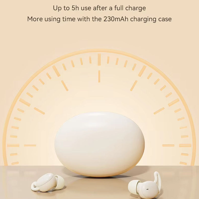 Sleep Earbuds with Passive Noise Isolation – Side Sleeper Comfort Design, 5-Hour Battery, Bluetooth 5.3, Touch Controls, Soft Silicone Fit | Thomler