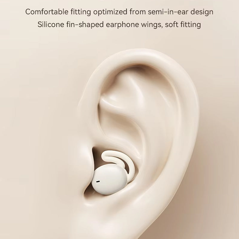 Sleep Earbuds with Passive Noise Isolation – Side Sleeper Comfort Design, 5-Hour Battery, Bluetooth 5.3, Touch Controls, Soft Silicone Fit | Thomler