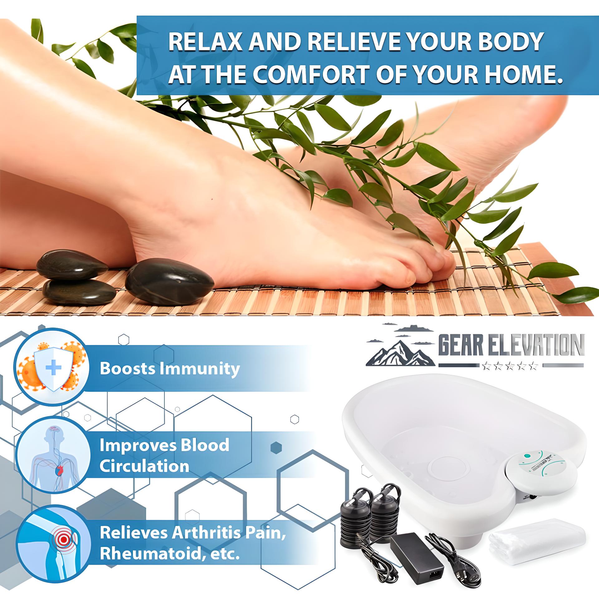 Ionic Foot Spa System for Home Wellness and Relaxation – Professional Detox Bath with Array | Thomler
