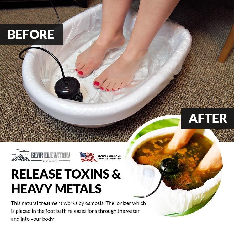 Ionic Detoxifying Foot Spa System with Array & Power Adapter for Home Wellness Therapy | Thomler