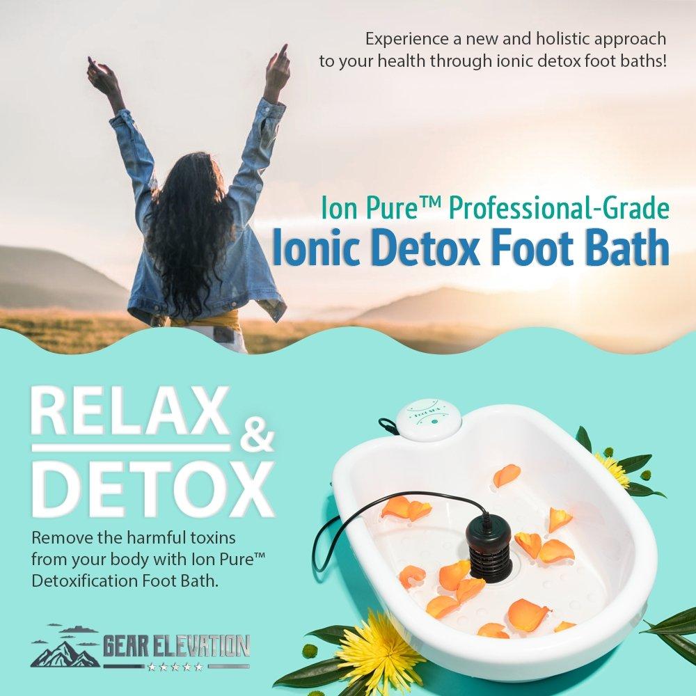 Ionic Detoxifying Foot Spa System with Array & Power Adapter for Home Wellness Therapy | Thomler