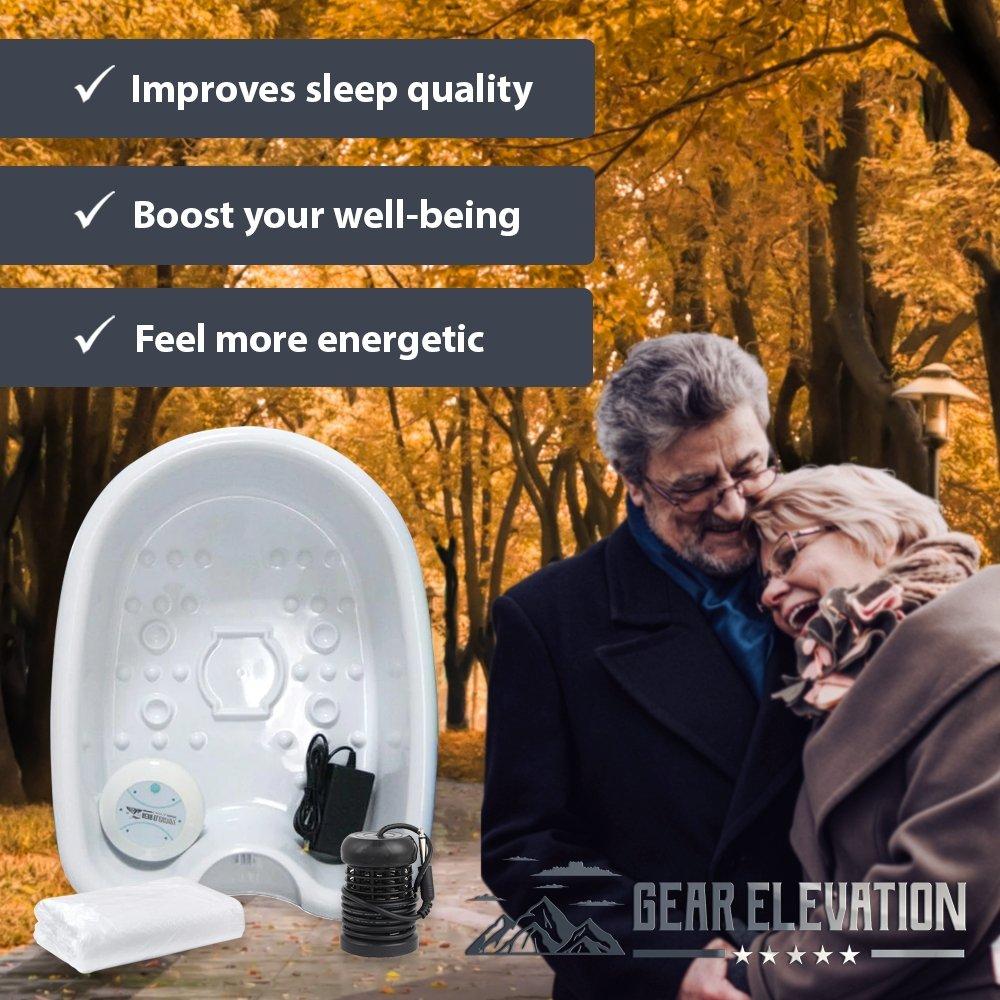 Ionic Detoxifying Foot Spa System with Array & Power Adapter for Home Wellness Therapy | Thomler