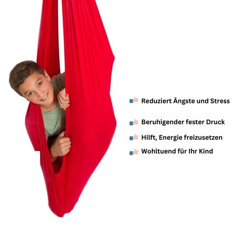 Sensory Swing Pod for Kids – Calming Cocoon Hammock Chair for Focus, Relaxation & Body Awareness – Stretchy Fabric, Indoor Therapy Swing | Thomler