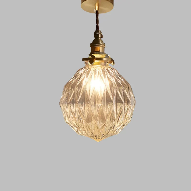 Pendant Light Crystal Glass 15.0 cm Dining Room Living Room Scandinavian Retro Hanging Ceiling Lamp E27 LED Compatible | Thomler