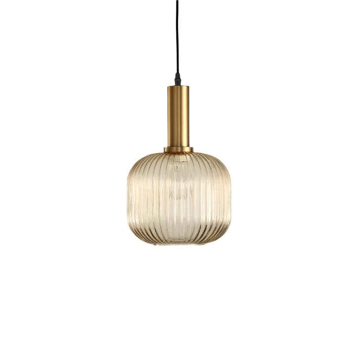 Pendant Light Glass E27 Ø30.0 cm Champagne Dining Room Kitchen Island Hanging Ceiling Lamp Retro Nordic Vintage | Thomler