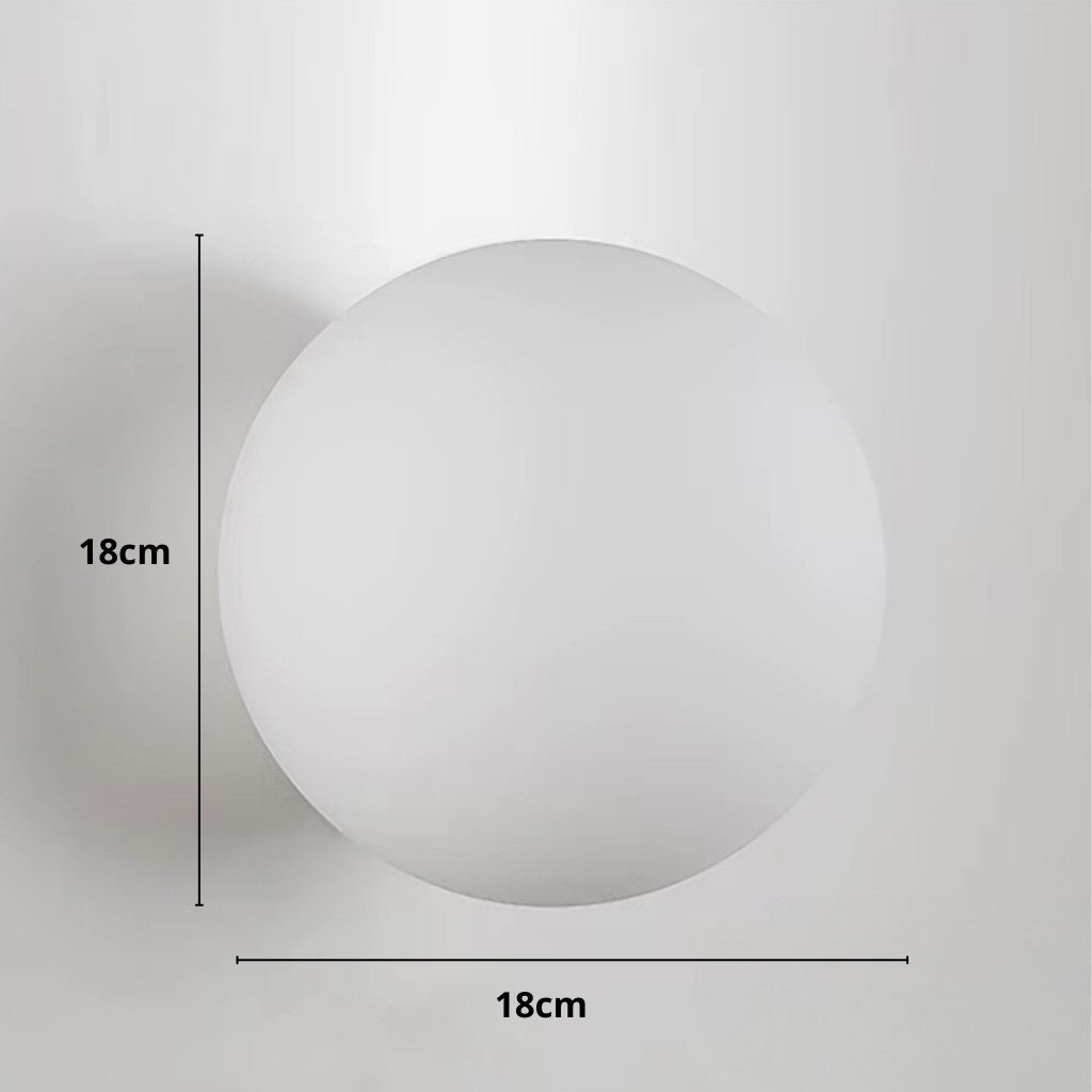 Floating Orb Wall Sconce with Frosted Glass Shade – Modern Minimalist Design for Bedroom, Bath & Hallway – Hidden Mount LED Light Fixture | Thomler