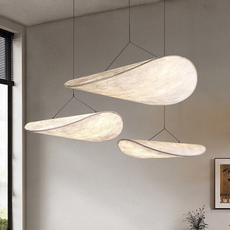 Cloud Silk Pendant Light, Japanese Minimalist Ceiling Fixture, Adjustable Hanging Lamp for Dining Room & Bedroom, Soft Ambient LED | Thomler