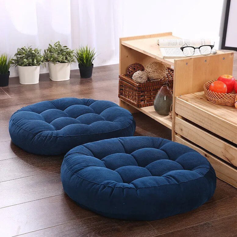 Low-Profile Meditation Seat with High-Density Foam Core – Floor Cushion for Reading, Yoga & Living Room Seating | Thomler