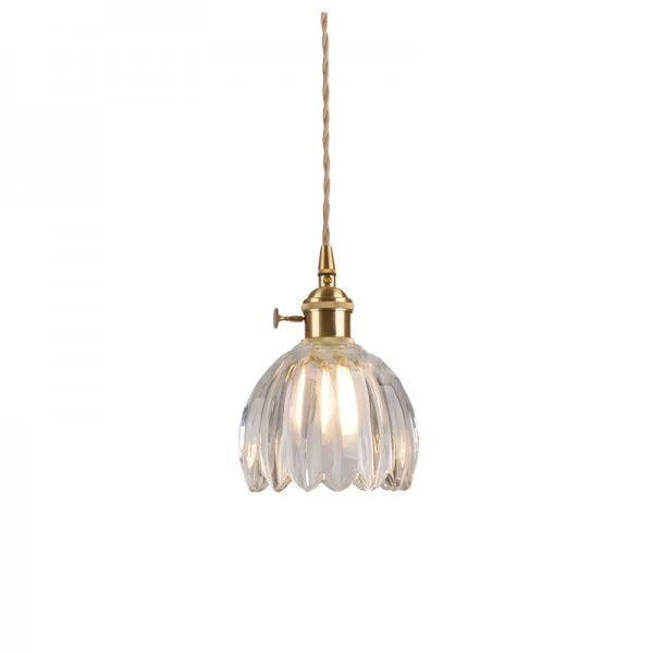 Pendant Light Glass Flower Shade 12.0 cm Warm Indoor Dining Room Kitchen Island Hanging Ceiling Lamp | Thomler