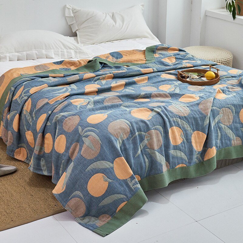 All-Season Cotton Throw Blanket – Japanese-Inspired Coverlet for Bed, Couch & Home Comfort | Thomler