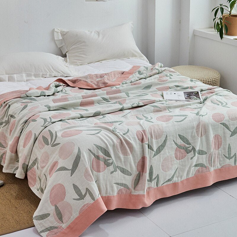 All-Season Cotton Throw Blanket – Japanese-Inspired Coverlet for Bed, Couch & Home Comfort | Thomler